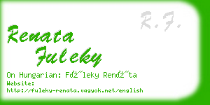 renata fuleky business card